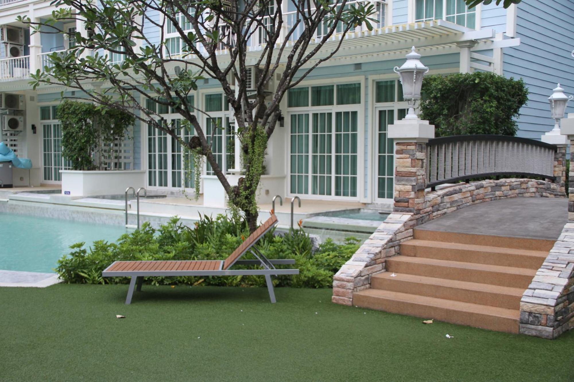 Grand Florida芭提雅带免费游泳池温泉和健身房和办公区水上花园公寓e208 Наджомтьєн Екстер'єр фото